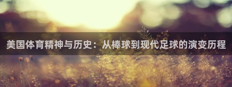 zyty中欧体育平台：美国体育精神与历史：从棒球到现代足球的演变历程