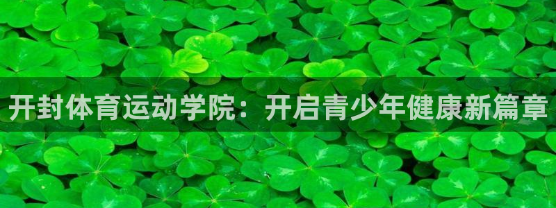 中欧体育zoty下载：开封体育运动学院：开启青少年健康新篇章